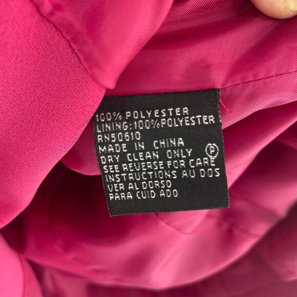 Kasper Suit Set Womens 6 Pink Blazer Button Up Pencil Knee Skirt Office Career - Picture 7 of 16